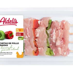 Brochetas de pollo marinadas