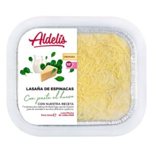 Lasaña de espinacas al huevo