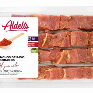Pinchos de pavo adobados